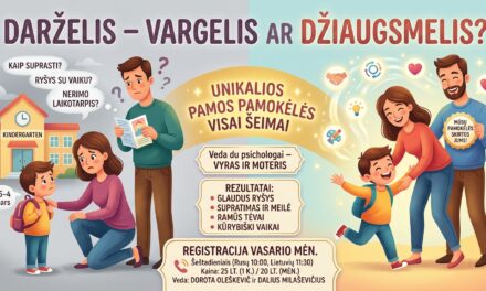 ADAPTACINĖS, PSICHOLOGINĖS ŠEIMOS PAMOKĖLĖS 2.5 – 4 METŲ VAIKAMS IR JŲ TĖVELIAMS